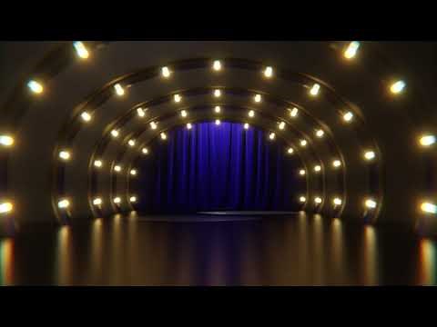 3D Green Screen Blue Red Carpet Award Curtain Backdrop Stage Hallway Grand Opening || Free footage