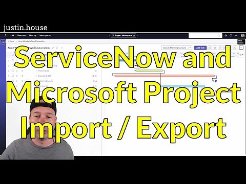 ServiceNow and Microsoft Project Import / Export
