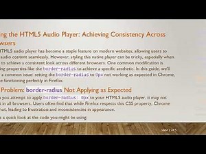 How to Effectively Style the HTML5 Audio Player for All Browsers