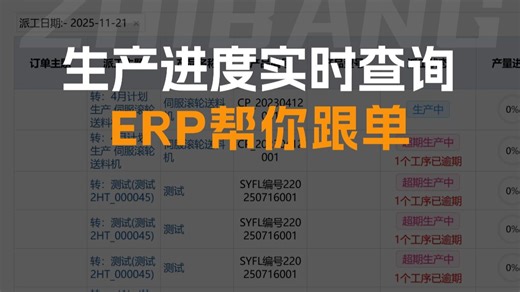 生产进度实时查询，ERP帮你跟单
