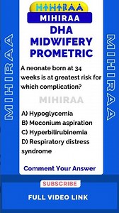 DHA MIDWIFERY PROMETRIC Q&A 1 #DHAMidwifery #PrometricExam #DHAExamPreparation #Mihiraa