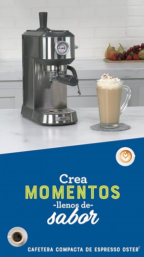 108K views · 299 reactions | Regala sabores únicos con la Cafetera compacta de espresso Oster®.  Prueba esta receta especial que tenemos para ti y logra la extracción ideal de café gracias a su bomba italiana de 15 bares que te permite disfrutar el máximo sabor en casa. 朗 #Oster #OsterMéxico #CafeteraEspressoOster #CoffeeLover #recetas | Oster | Facebook