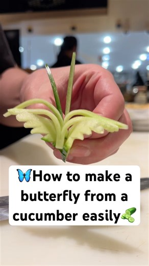 🦋How to make a butterfly from a cucumber easily🦋🥒#butterfly #cucumber