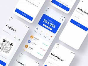 Cryptocurrency wallet app, Send receive swap crypto - Mobile app