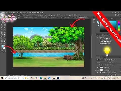 How To Make Ssoftoons Background Create | Adobe Photoshop Tutorial Hindi (हिन्दी)