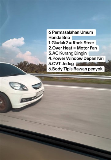 6 Permasalahan Umum Honda Brio 1.Gluduk2 = Rack Steer 2.Over Heat = Motor Fan 3.AC Kurang Dingin 4.Power Window Depan Kiri 5.CVT Jedug 6.Body Tipis Rawan penyok #hondabrio #brio #masukberanda #lewatberanda