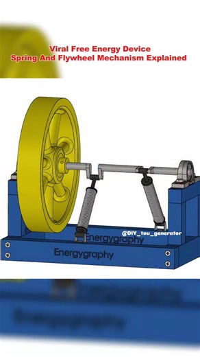 Viral Free Energy Devices Spring And Flywheel Machanism Explained 🔧⚙️💡 #energy #diy #free #generetor #freeenergy #endless #freeelectricity ##water #freeelectricity | DIY Generator