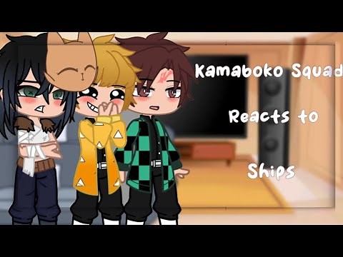 Kamaboko Squad reacts to Canon Ships || Demon Slayer || #demonslayer #gachaclub #reaction