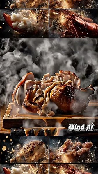 Roast Chicken Explosion | Mind AI #Shorts