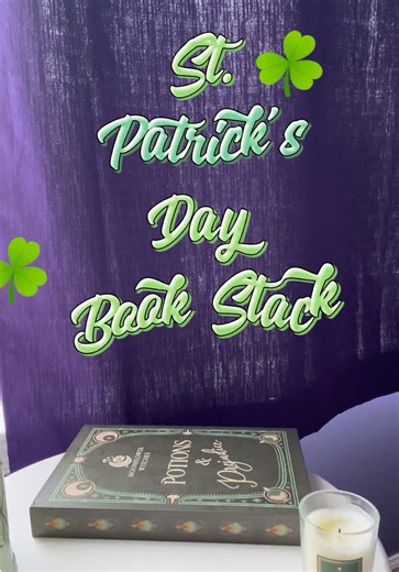 Green book stack for St. Patrick’s Day. #booktok #bookstack #greenbooks #stpatricks #books