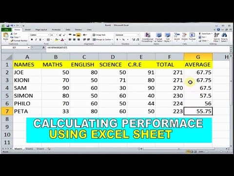 How to Use Excel to Calculate Student Performance // Examination Results