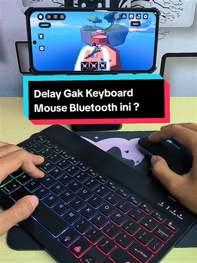 Membalas @dyy_ajh Keyboard Mouse Wireless Bluetooth ini Delaynya gak terasa sama sekali. Jadi masih worth it banget dibeli. #keyboardmousewireless #keyboardmousebluetooth #keyboard #keyboardmouse #roblox