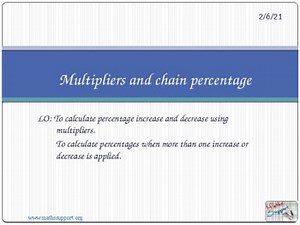 Calculate percentage increase or decrease and chain percentage