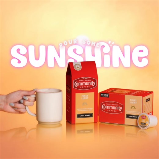 Pour some sunshine with First Light, our NEW light roast coffee 🌅☕️ | Community Coffee