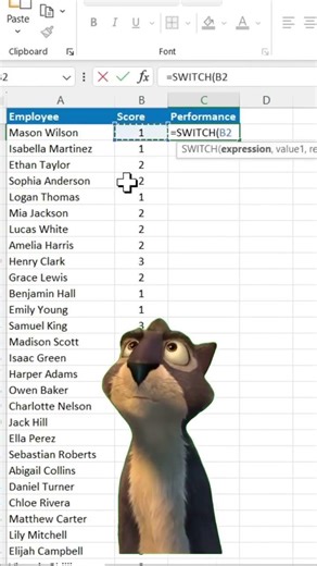This is how to use =SWITCH() function in excel