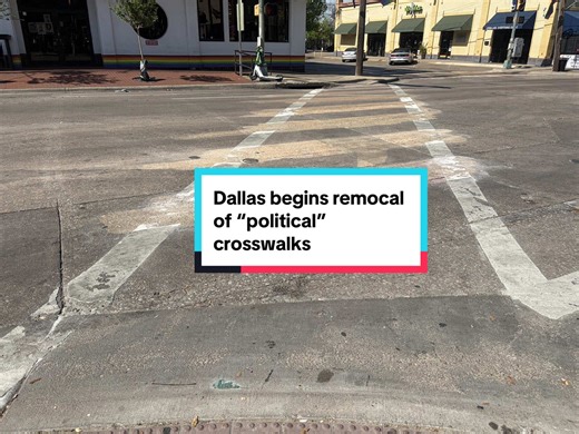 Dallas begins removing 30 “political” crosswalks — including Pride flags in Oak Lawn and the Black Lives Matter crosswalk near Fair Park. State Rep. Venton Jones calls it a “political distraction from Gov. Abbott.” @Fox4News
