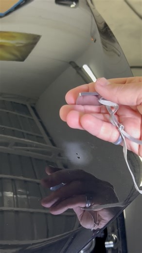 REFINISHERKV on Instagram: "It’s easy- I can teach you😉Removing stones chips from hood. 📌And yes - best option could be painting this hood but sometimes you need to make repair like this"