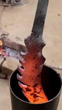 how to make Sharp dagger #experiment #experiements #knifeskills #welding #forgedfromiron #making