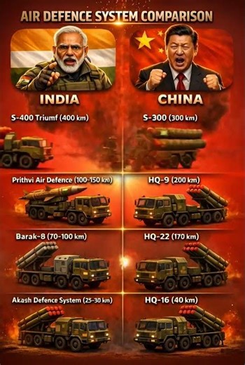 Who Has Stronger Air Defence? India 🇮🇳 vs China 🇨🇳 2026 Comparison #military #militarycomparison