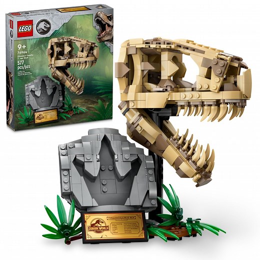 LEGO Jurassic World Dinosaur Fossils: T. rex Skull, Dino Toy for Boys and Girls, Educational Skeleton Model Set with Bones for Kids, Great Gift for Fans of the Jurassic Park Movies, 76964 - Walmart.com
