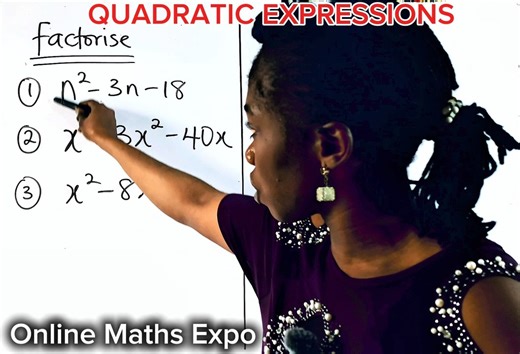11K views · 239 reactions | QUADRATIC EXPRESSIONS- class 9: Beginners’ class 朗 #maths #viralmaths #mathematics #algebra #onlinemaths #viralfypシforyoupage #viralfacebookvideo | Online Maths Expo | Facebook