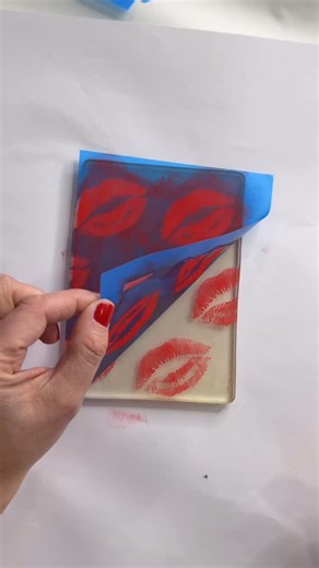 Kimberly Bloomberg | Did you know that using screen stencils on your gel plate is a really easy way to get super crisp lines? I am obsessed with making my own... | Instagram