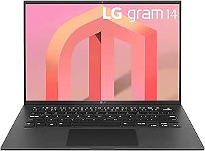 LG gram (2022) 14Z90Q Ultra Lightweight Laptop, 14" (1920 x 1200) IPS Display, Intel Evo 12th Gen i7 1260P Processor, 16GB LPDDR5, 512GB NVMe SSD, FHDWebcam, WiFi 6E, Thunderbolt 4, Windows 11, Black