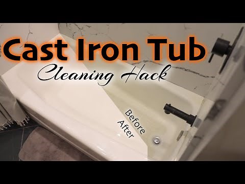 How to Clean Any Cast Iron Tub - Non-Slip Texture (Must Watch) So Easy