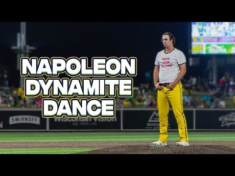Pitcher Performs FULL Napoleon Dynamite Dance | Savannah Bananas
