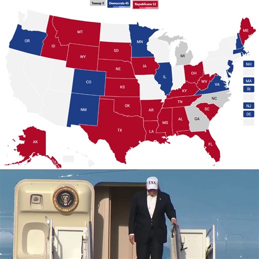 🚨 WOW! The latest Senate forecast FAVORS Republicans in 2026, 52R-45D, with 3 tossups — Inside Elections🟡 TOSSUP:MichiganNorth CarolinaGeorgia🔵 TILT BLUE:New Hampshire🔴 TILT RED:MaineOhioPass the SAVE America Act, Senate GOP, you can CAPITALIZE on this map and win those tossups! 🇺🇸