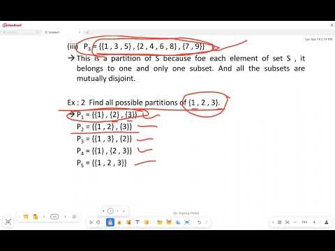 Partition set and Cross Partition set