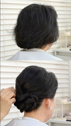 짧아도 괜찮아요! 숏헤어 혼주업스타일 #hairstyle #hair #뷰티샵창업 #wigs #올림머리 #업스타일