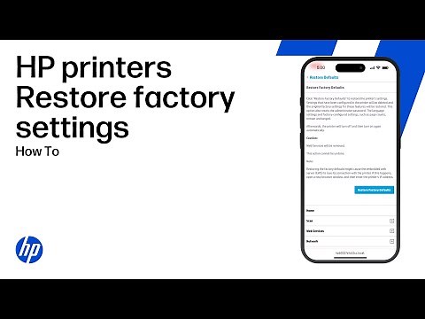 Restore printer factory settings using the HP app | HP printers