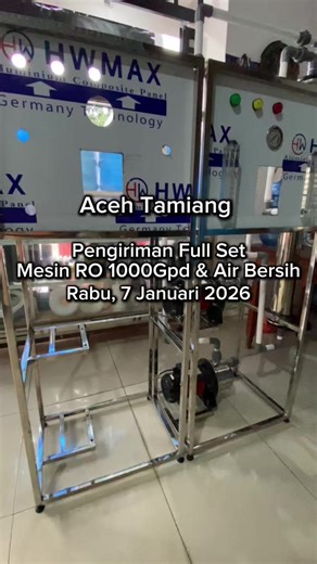Pemasangan Mesin RO kapasitas produksi 200Galon/Hari dan Air bersih satu set #ilhamabadijaya #depotairminummedan #mesinro #reverseosmosis #fyppppppppppppppppppppppp