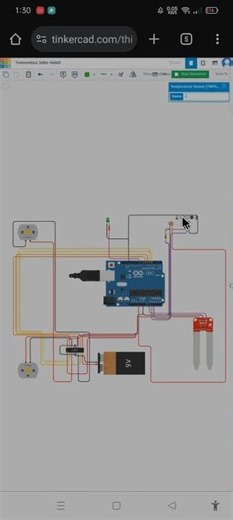Smart Plant Watering and Cooling System - Tinkarcad simulation #shorts #arduino