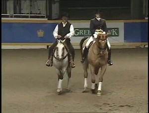 2.4M views · 50K reactions | In 2009 the audience of the #RoyalHorseShow witnessed the ultimate showdown - a Cowboy vs. a Dressage rider! Watch as Gillian Sutherland and Harvey Stevens show what they’ve got in a unique pas de deux. | The Royal Agricultural Winter Fair | Facebook