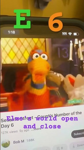 E 6 Elmo's world open and close