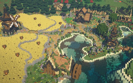 【Minecraft建筑展示】中世纪风格 小型农庄（附存档）