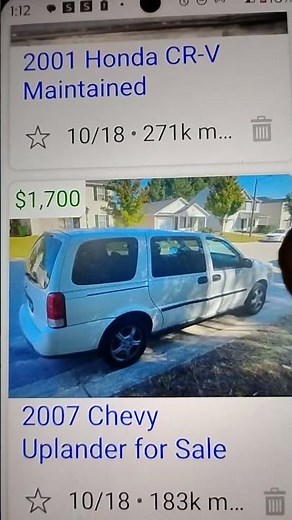 2007 Chevy Uplander 183k 1,700 nice van cheap