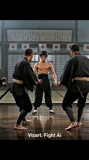 Bruce Lee kicks the sign "Sick Man of East Asia