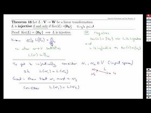 Week 8-4 Injective Functions and the Kernel