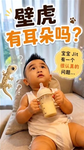 壁虎有耳朵吗？😂 Baby Jit 的神逻辑 | Do Geckos Have Ears?
