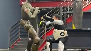 Tech CEO fights his own robot and gets floored by devastating kick