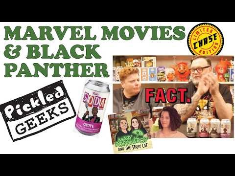 Upcoming Marvel movies and Black Panther Funko Sodacans. Chasing chases old school style.