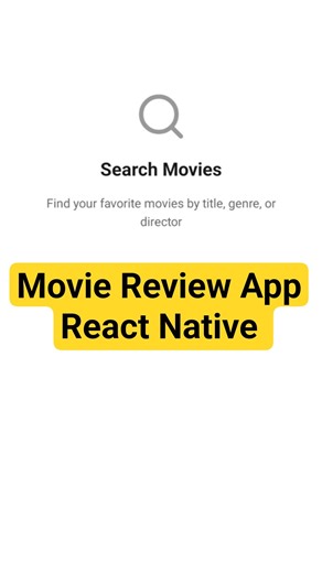 movie review app using react native😍#react #reactnative #development