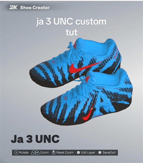 ja 3 UNC Custom Tutorial for NBA 2K26