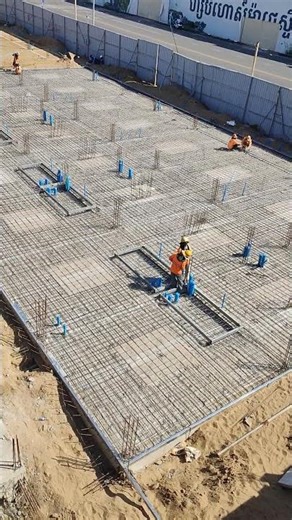 Reinforcement Steel Tying for High-Rise Building Slabs