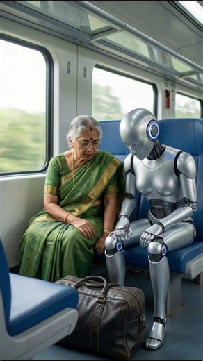 ট্রেনের সিটের নিচে লুকানো ছিল এক ব্যাগ! দাদীর রোবটের কারণেই হাজারো প্রাণ বেঁচে গেল 😱 #aivideo