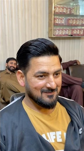 ASMR💈Gentlemen Classic layered side part with Italian beard cut style for men’s