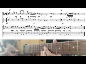 Bb Blues Guitar Solo Practice No.10 | Jazz Blues Guitar Lesson Tutorial